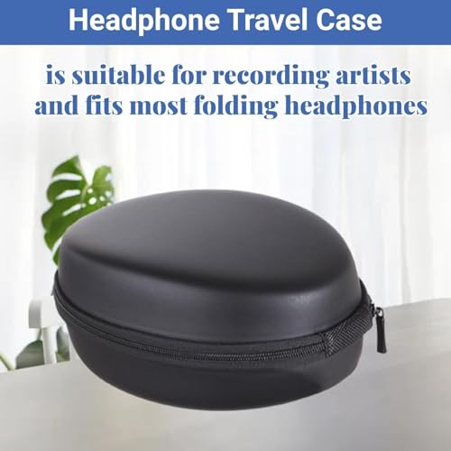 Headphone Case, Hard Shell Carrying Case for Over Ear Headphones Large Travel Bag Shockproof Scratch Resistant Portable Hard Travel Case Protective Carrying Storage Bag for Folding Headsets
