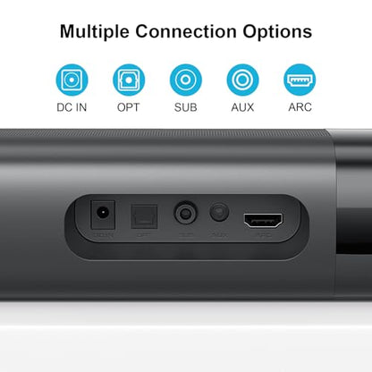 Sound Bar with Subwoofer, 110W Sound Bar with Adjustable Deep Bass & 3 EQ Modes, Bluetooth/ARC/Opt/AUX Connect, Sound Bar for Smart TV - size: 31" Soundbar + Subwoofer