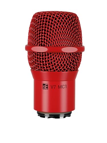 SE ELECTRONICS V7 MC1 Wireless Microphone Capsule - Compatible with Shure Wireless Transmitters - Professional Dynamic Microphone for Singing, Speech & Music Studio Recording (Red) | Compatible with Shure Wireless Transmitters, Professional Dynamic Microp