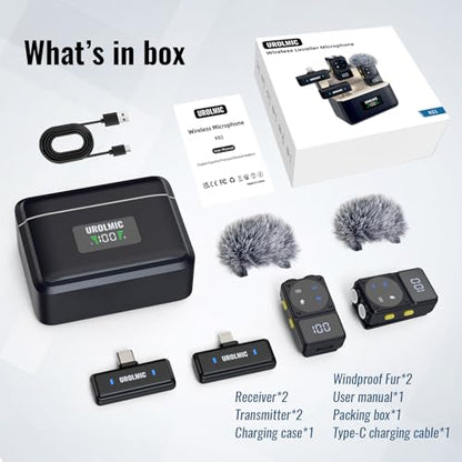 Wireless Microphone for iPhone Android with Noise Reduction