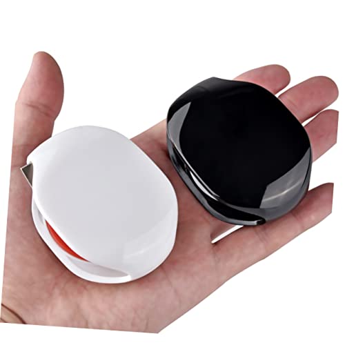 Tofficu Automatic Roll Earphone Cable Winder Organizer Box for Headphones Compact Retractable Design for Travel Home Office Black