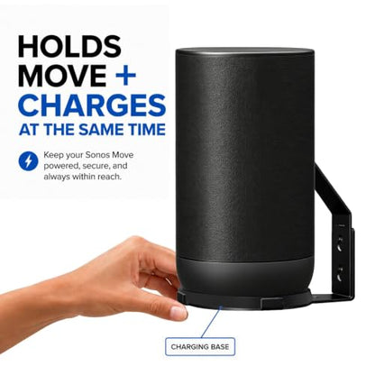 Wall Mount Bracket Only Compatible with Sonos Move 1 & Move 2, Black