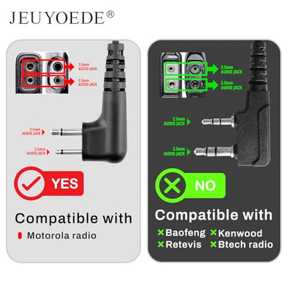 CLS1110 Transparent Acoustic Tube Earpiece Surveillance Headset with Mic Compatible with Motorola CP185 XV2600 CLS1410 CLS1413 Walkie Talkie - style: Acoustic tube type