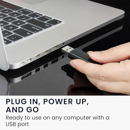 kwmobile USB Microphone for Laptop & Desktop PC - Mini Microphone for Clear Calls - Plug & Play Computer Mic for Video Call Meeting or Class