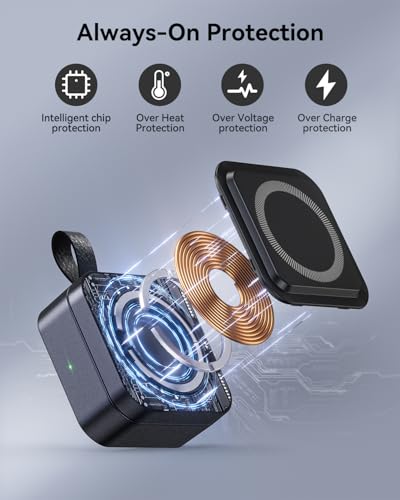 3 in 1 Wireless Charging Station for Apple Devices, Magnetic Foldable Travel Fast Charger Stand Compatible with MagSafe for iPhone Air/17/16/15/14/13/12 Series, Apple Watch & AirPods Pro/4/3/2-Black - color: Black
