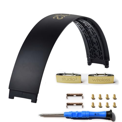 Studio 3 Headband & Hinge - Replacement Parts Accessories Repair Kit for Beats Studio 3 Headphone (Black Gold) - color: Black Gold
