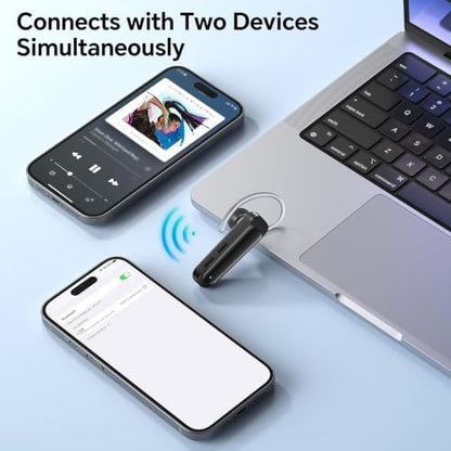 Bluetooth Headset Wireless Earpiece Single Ear Earphones with Microphone