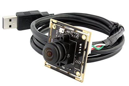 ELP H.264 1080P USB Camera Module with Microphone Wide Angle Fisheye Webcam | 180degree FHD PC Camera for Computer, UVC USB2.0 Lightburn Camera for Laser, Home Security, Embedded Machine Vision, Robotics - size: 180degree lens