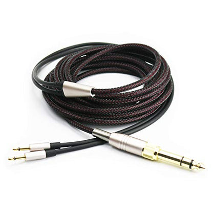 NewFantasia Dual 2.5mm to 3.5mm & 6.3mm Adapter Replacement Cable Compatible with Monolith M1060, M1060C, M565, M565 Headphones 1.2meters/4feet - size: 4 ft