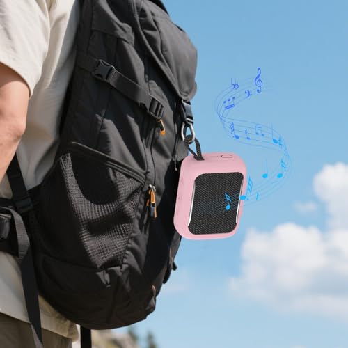 Anti-Collision Silicone Cover Waterproof Soft Anti-Drop Protective Case Anti-Scratch Shell for GO5 Portable Bluetooth Speaker Shockproof Protective Sleeve - color: Pink