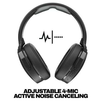 Skullcandy Hesh ANC Noise Cancelling Wireless Headphones - True Black | Bluetooth, Noise Cancellation, Over-Ear Fit, 22 Hours Battery, Foldable, Lightweight Design, Microphone, Studying, Travel - color: True Black