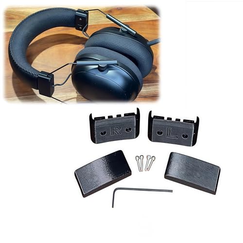for Razer Blackshark V2 Pro 2023 Hinge Replacement Kit - Compatible with Both Sides, Includes Screws and Wrench (Black) - color: Black