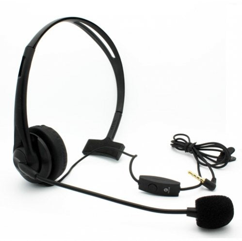 Over-The-Head 3.5mm Hands-Free Mono Headset Wired Headphone with Boom Microphone for Verizon Samsung Continuum i400, Verizon Samsung Illusion, Verizon Samsung Stratosphere, Verizon Samsung Rogue U960