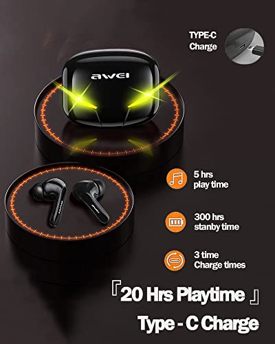 Gaming Earbuds True Wireless Bluetooth 5.1 Gaming Ear Buds with Microphone Deep Bass Hi-Fi Stereo Earbuds 45ms Ultra Low Latency Music Gaming Dual Modes Earphones Waterproof Headphones for PC Laptop