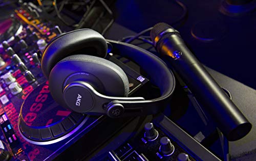 AKG Pro Audio K371 Wired Over-Ear, Closed-Back, Foldable Professional Recording Studio Headphones, Studio Monitor Mixing, Podcast, DJ Stereo Headsets, Black - style: K371
