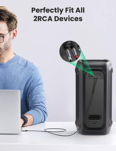 UGREEN USB C to RCA Audio Cable Type C to 2RCA Male Jack Plug Adapter 5FT