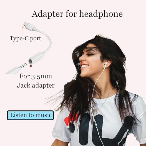 USB C to 3.5mm Female Headphone Jack Adapter for Audio