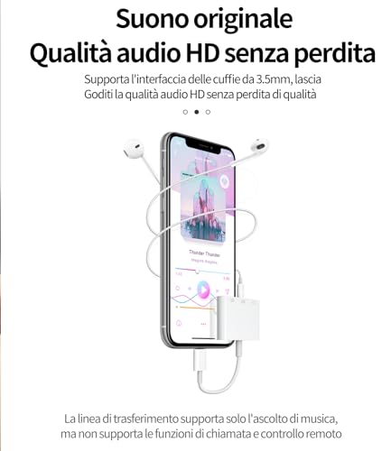 zoyuzan Compatible for iPhone Headphone Adapter 3.5mm AUX Audio Jack Charger Dongle Earphone Splitter Compatible with Lightning Male to USB Female OTG Power Charging Camera MIDI Connector for ipad