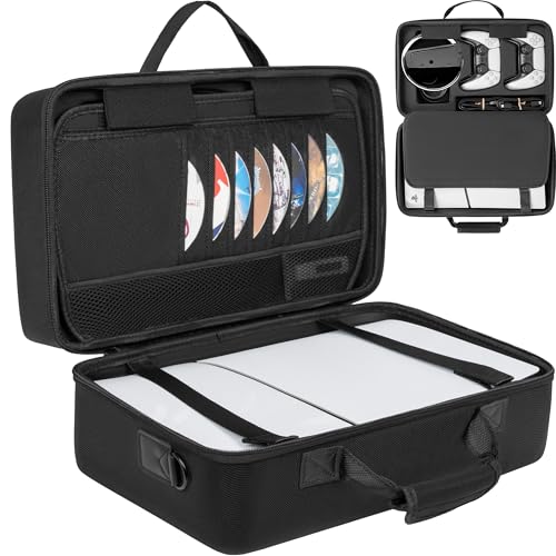 OUUTMEE Hard Shell Carrying Case Compatible with PS5 Slim - size: For PS5 Slim