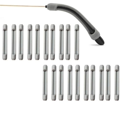 300Pcs Silicone Anti Slip Temple Tip Holder Eyeglass Grips Ear Hooks for Glasses | Non-slip silicone ear hooks keep glasses secure; 300pcs in black, clear, grey, coffee. - color: Gray