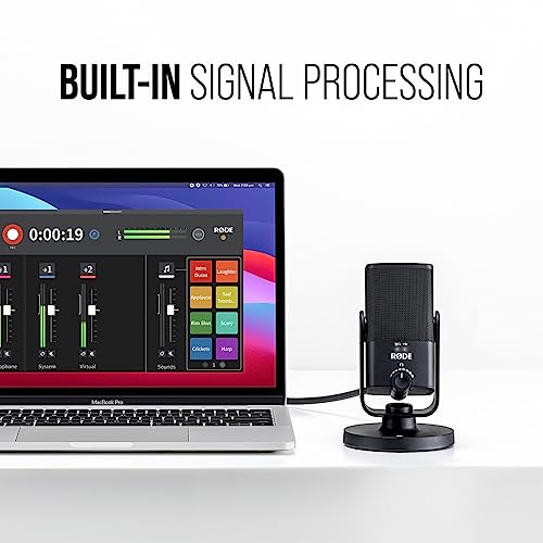 RØDE NT-USB Mini Versatile Studio-quality Condenser USB Microphone with Free Software for Podcasting, Streaming, Gaming, Music Production, Vocal and Instrument Recording,Black | Free Software for Podcasting, Streaming, Gaming, Music Production, Vocal and