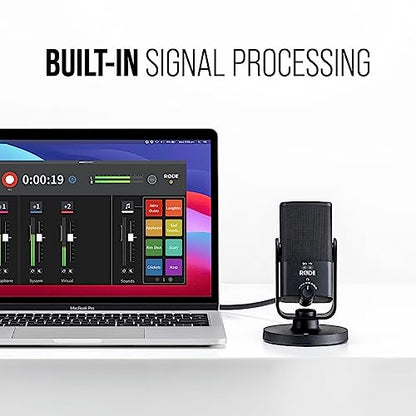 RØDE NT-USB Mini Versatile Studio-quality Condenser USB Microphone with Free Software for Podcasting, Streaming, Gaming, Music Production, Vocal and Instrument Recording,Black | Free Software for Podcasting, Streaming, Gaming, Music Production, Vocal and