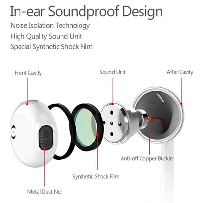 Wired Earbuds with Microphone, 3.5mm Jack In-Ear Headphones Wired Earphones | 2 Pack Wired Earphones Plug in Ear Buds for Computer Laptop PC iPhone Android, Airplane Travel Headphones with jack - size: 2 Pack(3.5mm Jack)