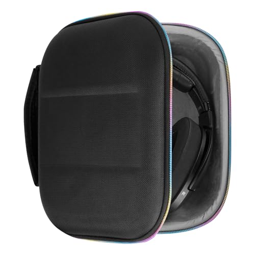 Geekria Shield Headphones Case Compatible with Sennheiser HD400PRO, HD560S, HD598, HD 599SE, HD280PRO, HD 600, Replacement Hard Shell Travel Carrying Bag with Cable Storage (Black) - color: Black