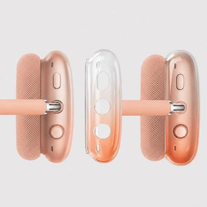 MOLOPPO Case Cover for AirPods Max, Clear Purple Gradient | Soft TPU, Anti-Scratch, Transparent, Ultra Protective - color: D-Gradient Brown