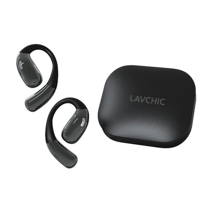 A51 Open Ear Headphones, True Wireless Earbuds with Mic & Earhooks | Deep Bass Sound, 20H Playtime & Digital Display, AI Clear Calls, Secure Comfortable Fit - Running, Sport, Meeting (DarkGrey) - color: DarkGrey