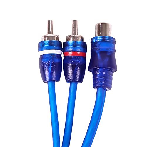 Skar Audio 1-Female to 2-Male RCA Y-Adapter (12-inches) Interconnect Cable - SKARRCA-1F2M - size: 1-Female to 2-Male Y-Adapter - 1 foot