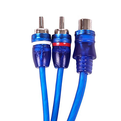 Skar Audio 1-Female to 2-Male RCA Y-Adapter (12-inches) Interconnect Cable - SKARRCA-1F2M - size: 1-Female to 2-Male Y-Adapter - 1 foot
