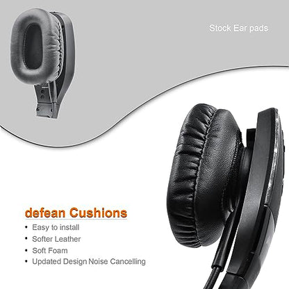 Defean Earpads for BlueParrott B450-XT B450XT S450-XT Headset | B450-XT Mod Kit Ear Pads + Mic Foam for BlueParrott B450-XT B450XT S450-XT Headset,Softer Leather Noise Cancelling Foam