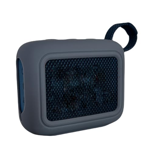 Silicone Carrying Case Replacement for JBL Go 4 Portable Bluetooth Speaker Silicone Case with Carabiner Protective Case Shockproof Travel Carrying Case (Blue) - color: Blue
