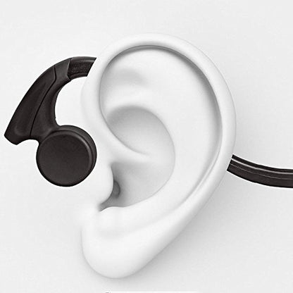 Bone Conduction Wired Headphones with Noise Cancelling Mic 3.5mm Connector Sweat Resistant Headphones for Cycling Running and Other Sports (Black)