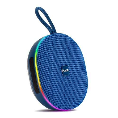 iHome Venture Wireless Portable Bluetooth Speaker with RGB Lights | Water Resistant, Built-in Carry Strap, TWS Pairing, Color-Changing LEDs, Rechargeable Battery, Cable Included, Bluetooth 5.3 - color: Blue