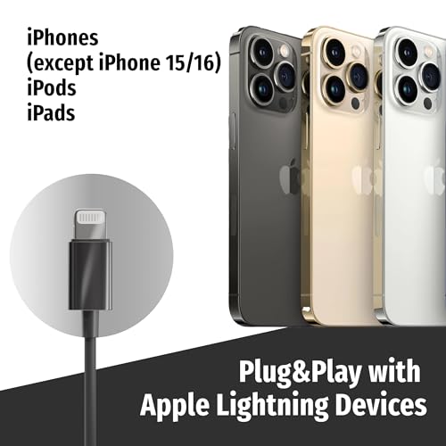 Symphonized Premium Wooden Airtube Headphones (Lightning) - Microphone & Volume Control, EMF Wired Headphones for iPhone 14, 13, 12, 11, or Lower, Wired Earbuds Lightning, Corded Earphones with Mic - style: Lightning (iPhone 5 to 14)