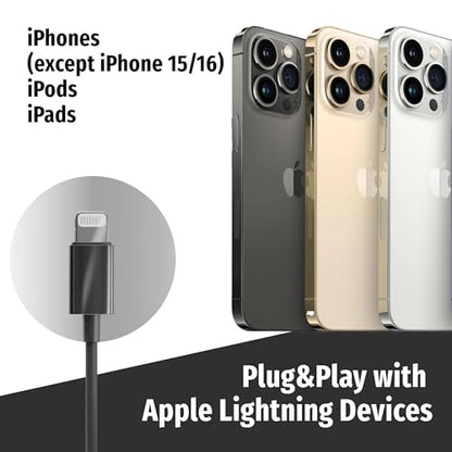 Symphonized Premium Wooden Airtube Headphones (Lightning) - Microphone & Volume Control, EMF Wired Headphones for iPhone 14, 13, 12, 11, or Lower, Wired Earbuds Lightning, Corded Earphones with Mic - style: Lightning (iPhone 5 to 14)
