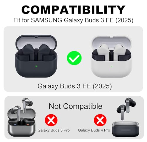 Replacement Ear Tips Compatible with Samsung Galaxy Buds 3 FE (2025)
