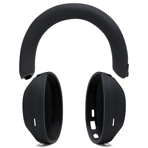 WC ShellZ XM5 - Exterior Shell & Headband Covers for Sony WH1000XM5 | Made by Wicked Cushions | Protective, Made with Premium Silicone | Black - color: Black