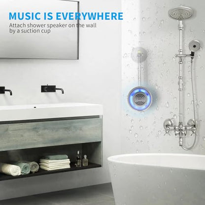 Bluetooth Shower Speaker, IP67 Waterproof Wireless Speaker