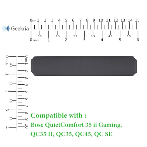 Geekria Headband Pad Compatible with Bose QuietComfort 35 ii Gaming, QC35 II, QC35, QC45, QC SE Headphones Replacement Band Repair Part (Dark Grey) - color: Dark Grey