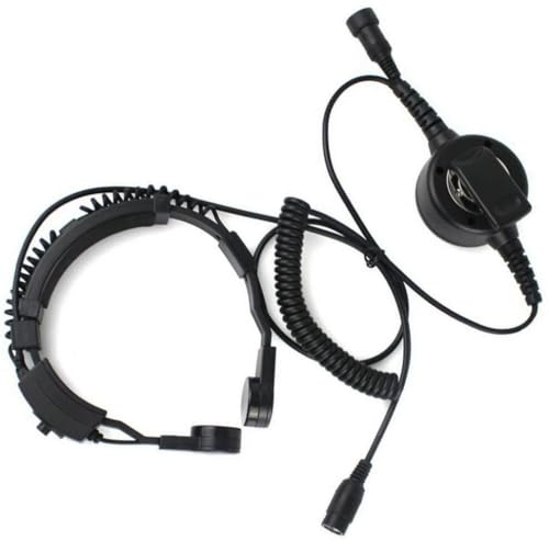 Tactical Throat Mic with Finger PTT Compatible for Baofeng Kenwood Earpiece | Compatible with BaoFeng UV-5RMini UV-5R/5RA/5RA+/5RB/5RC/5RD/5RE/5RE Plus/UV-82/BF-480/490/530/999/888/777/666S/777S/888S