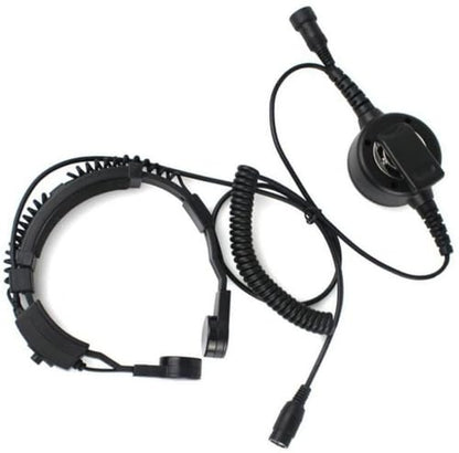 Tactical Throat Mic with Finger PTT Compatible for Baofeng Kenwood Earpiece | Compatible with BaoFeng UV-5RMini UV-5R/5RA/5RA+/5RB/5RC/5RD/5RE/5RE Plus/UV-82/BF-480/490/530/999/888/777/666S/777S/888S