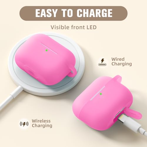 Night-Glow AirPods Pro Case Cover, Hamile Silicone Cases with Keychain Accessories for Apple Airpod Pro 1st/2nd Case 2019 2022, Women Men - color: 1-Nightglow Purple