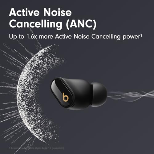 Beats Studio Buds + - Black / Gold with AppleCare+ (2 Years) - color: Black/Gold, style: With AppleCare+