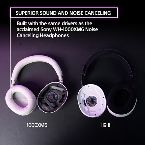 Sony INZONE H9 II Wireless Noise Cancelling Gaming Headset, White - color: White