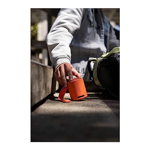 Sony SRS-XB100 Wireless Bluetooth Portable Travel Speaker Bundle (Orange) | Travel case, Strap, (2 items) - color: Orange