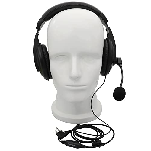 Overhead Headsets Headphones with VOX-PTT Boom Mic Compatible with Motorola Radios Walkie Talkie RDM2070d CP200 CP200d CLS1410 CLS1413 CLS1450 2-pin