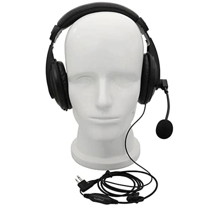 Overhead Headsets Headphones with VOX-PTT Boom Mic Compatible with Motorola Radios Walkie Talkie RDM2070d CP200 CP200d CLS1410 CLS1413 CLS1450 2-pin